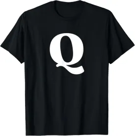 Bold Letter Q - Alphabet Characters Big Font Capital Letters T-Shirt