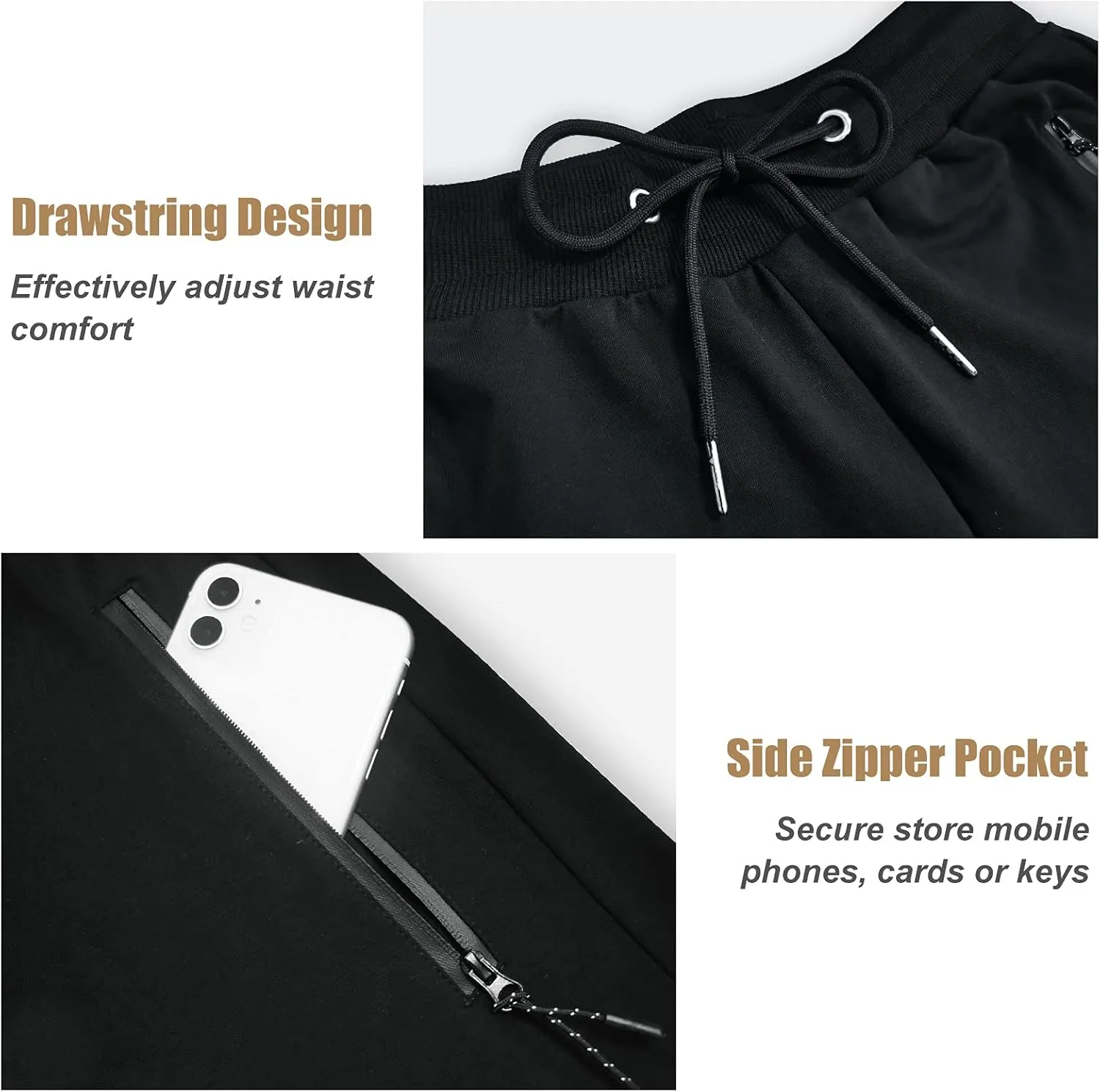 BUXKR Mens Workout Shorts 5 Inch Quick Dry Gym Shorts for Men Athletic Running Shorts with Zipper Pockets