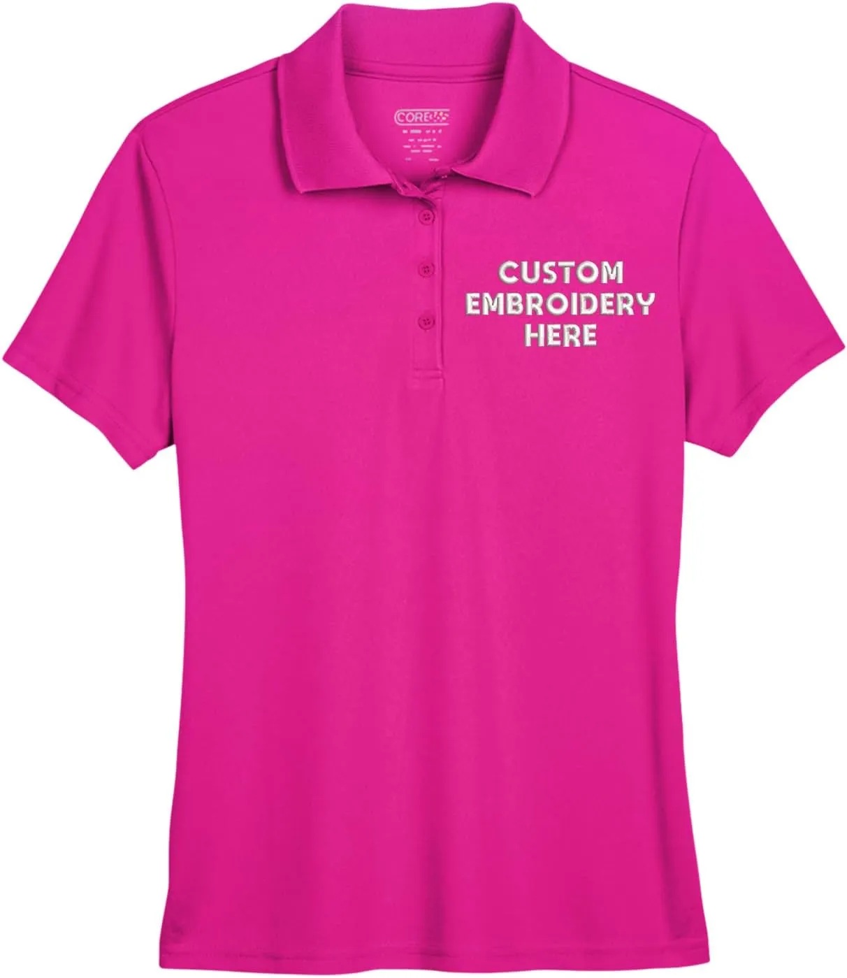 Custom Embroidered Women's Dri Fit Polo Shirt, Personalized Business Logo Shirt, Ladies Performance Polos, Women Golf Shirt