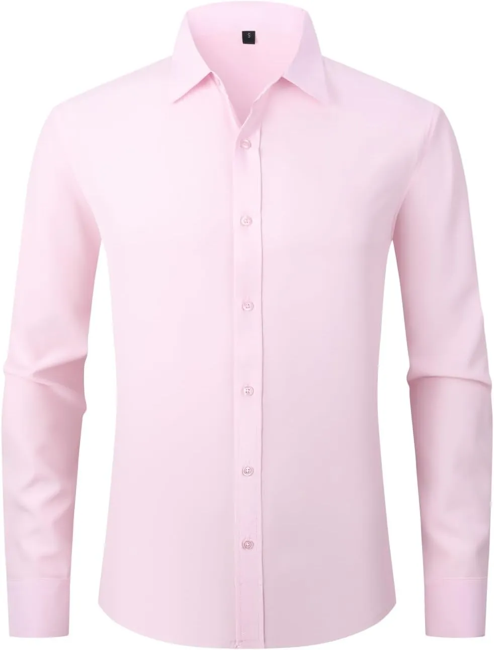 Dress Shirts for Men's Long Sleeve Button Down Shirt Slim Fit Business Formal Stretch Shirt
