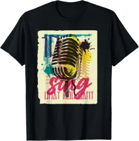Graffiti Microphone street Style Graphic T-Shirt
