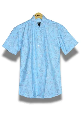 Half Sleeve Classic Fit Semi Formal French Flax Cotton Shirt (f24)