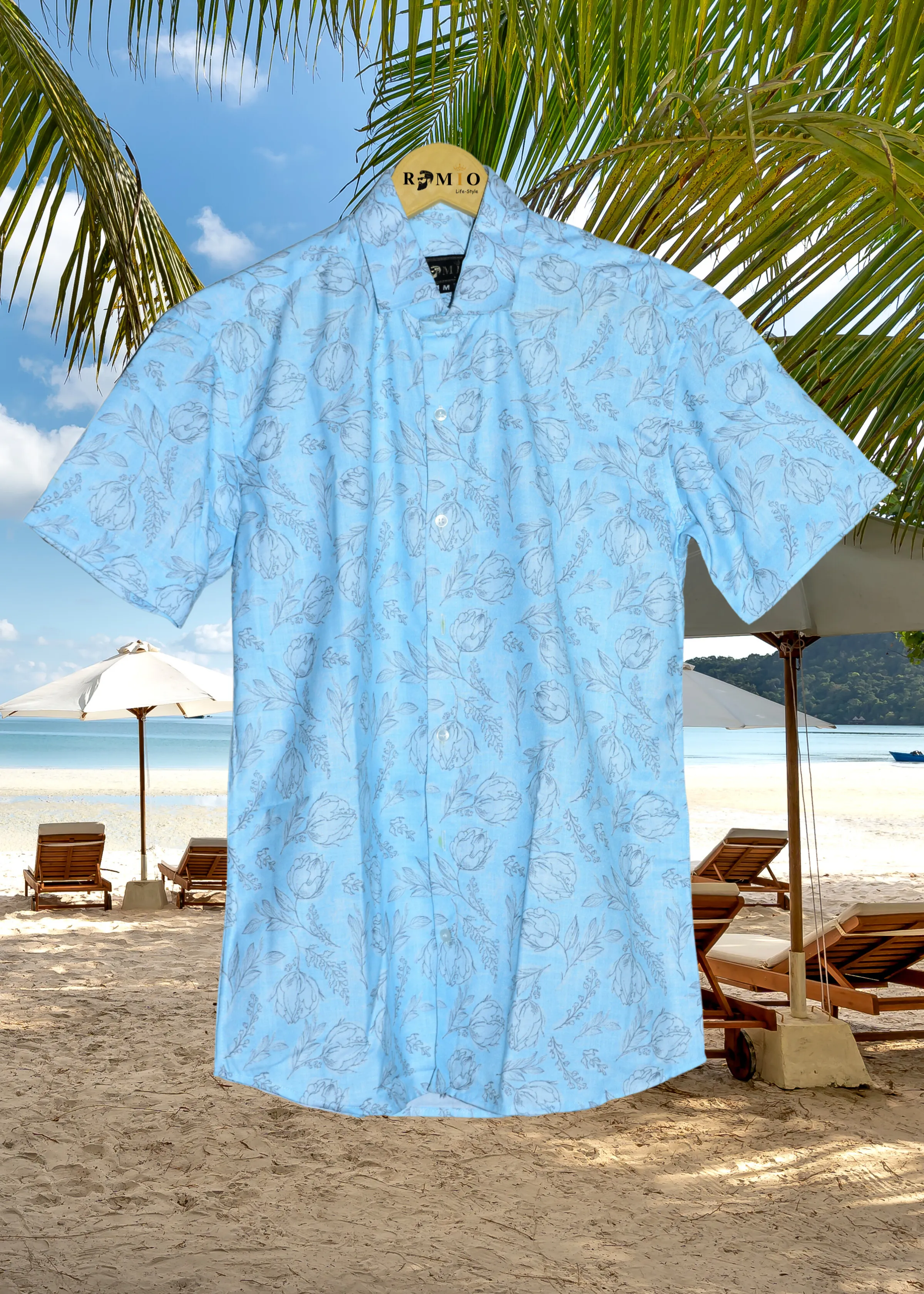 Half Sleeve Classic Fit Semi Formal French Flax Cotton Shirt (f24)