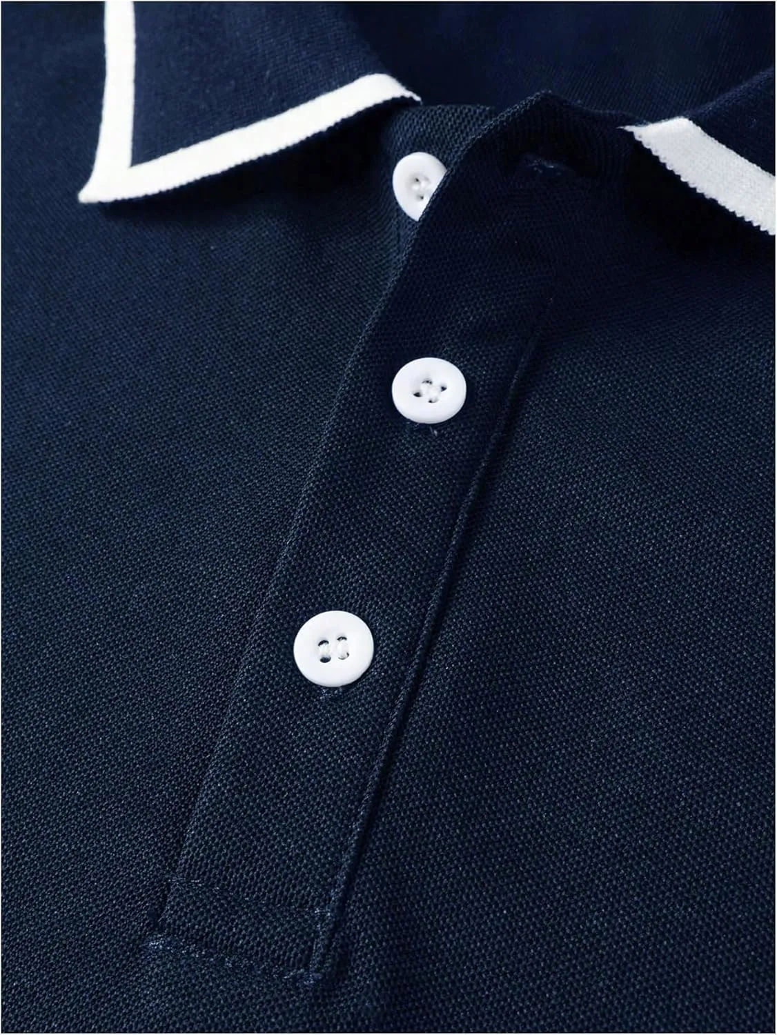 Men's Striped Collared T Shirt Short Sleeve Button Front Golf Shirt Casual Work Tops