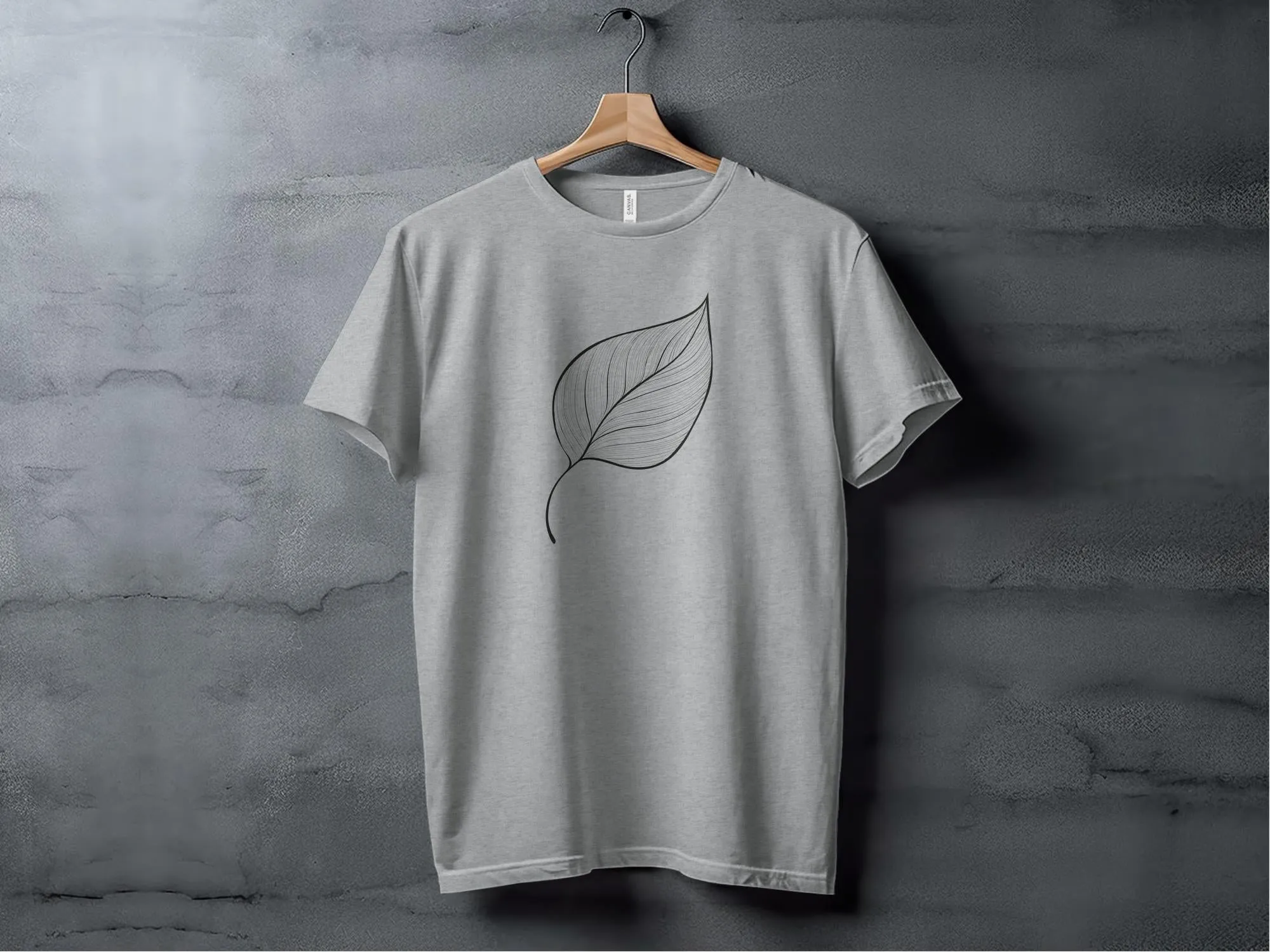Nature Line Art Minimalist T-Shirt, Modern Leaf Design Tee, Simple Botanical Illustration Shirt, Trendy Nature Graphic Tee, Unisex T-Shirt