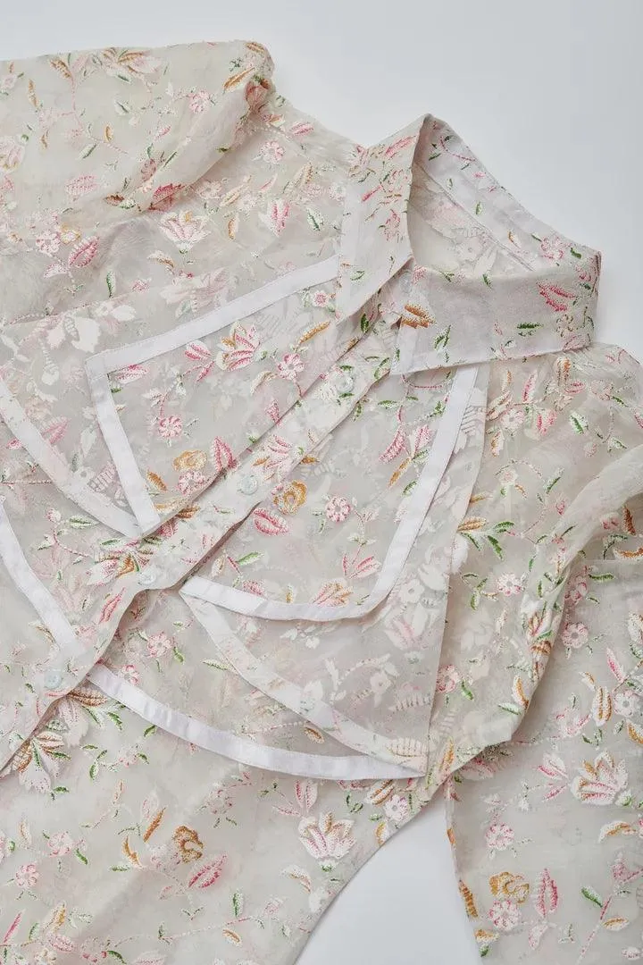 Printed Ruffle Shirt