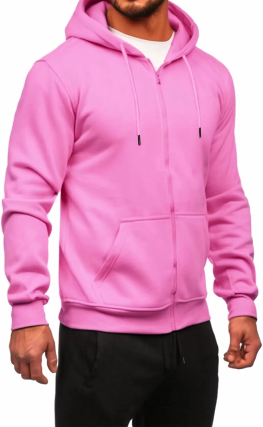 TUVEKE Men's Zip Up Hoodie Athletic Hoodies Long Sleeve Fleece Hooded Sweatshirts Lightweigt With Pockets (S-3XL)