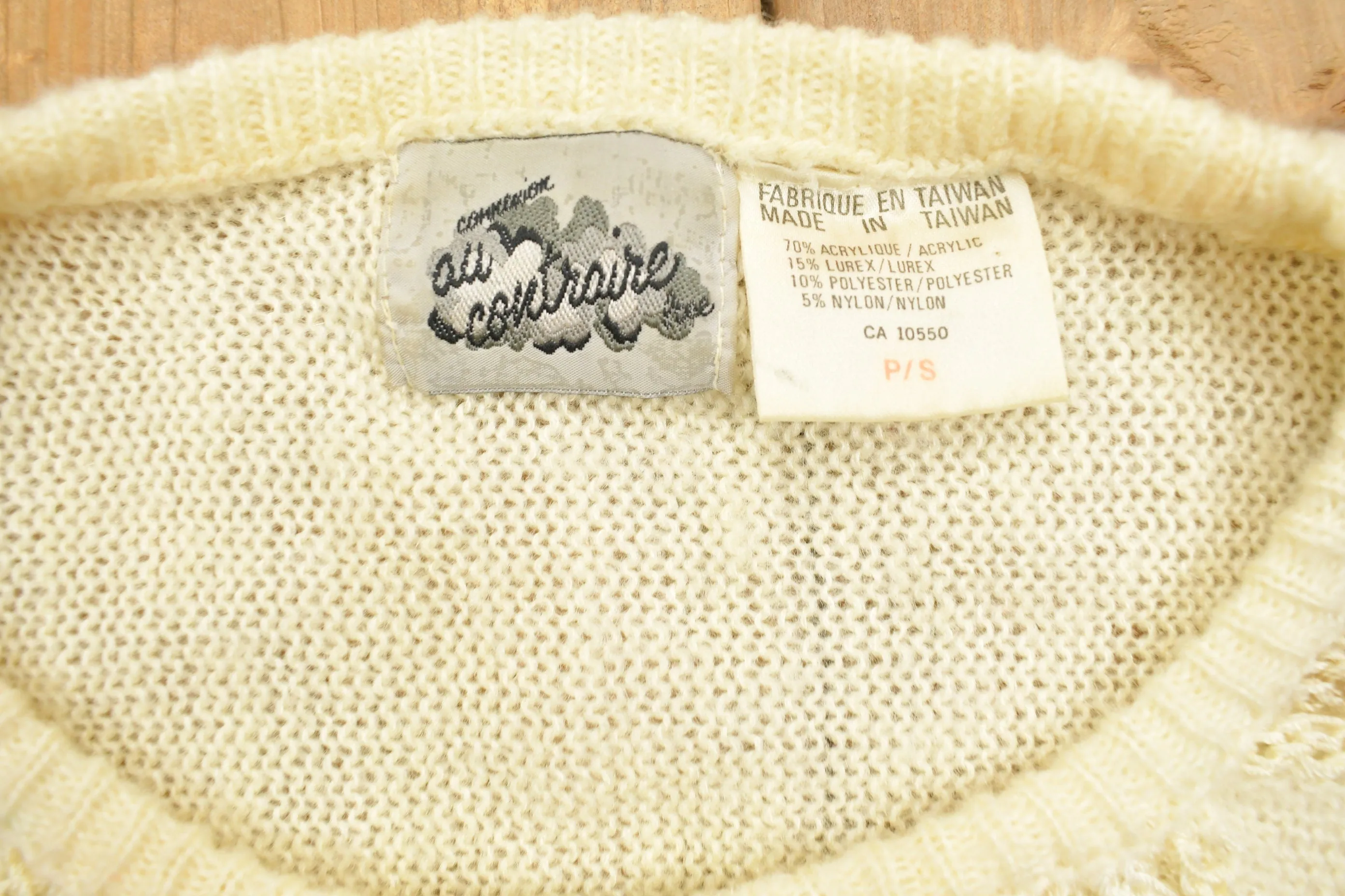 Vintage 1990s Abstract Knitted Crewneck Sweater