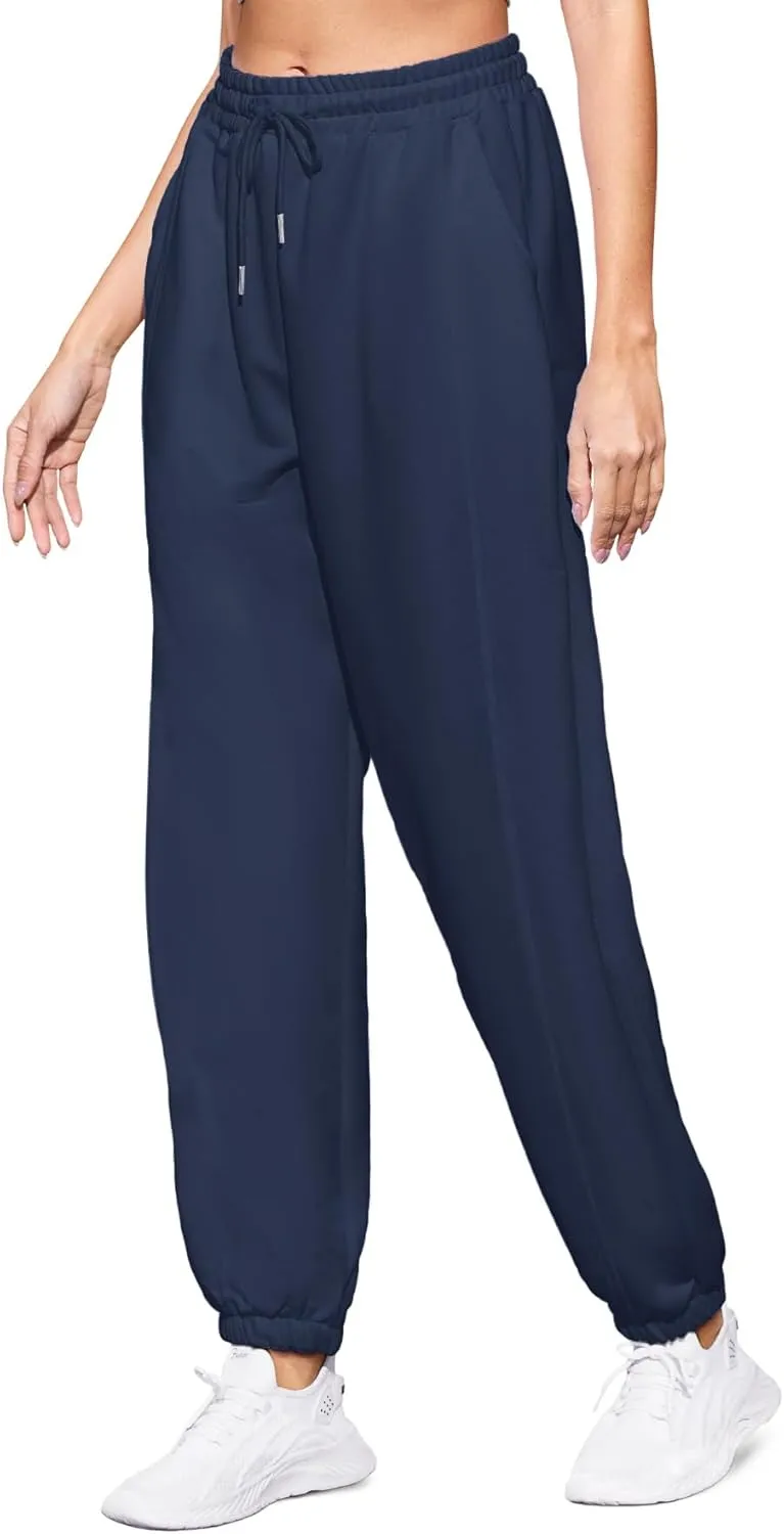 Women's High Waist Baggy Sweatpants Lounge Drawstring Workout Pants with Pockets Sweats for Women Running Joggers