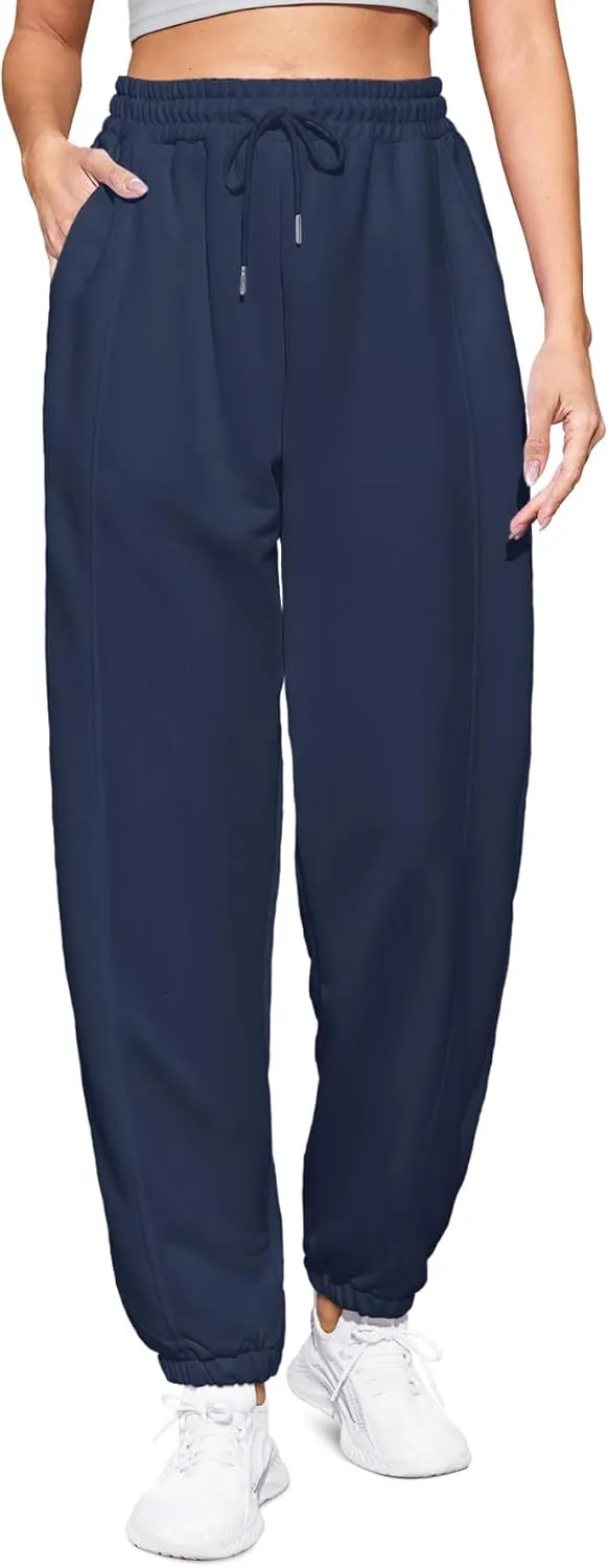 Women's High Waist Baggy Sweatpants Lounge Drawstring Workout Pants with Pockets Sweats for Women Running Joggers